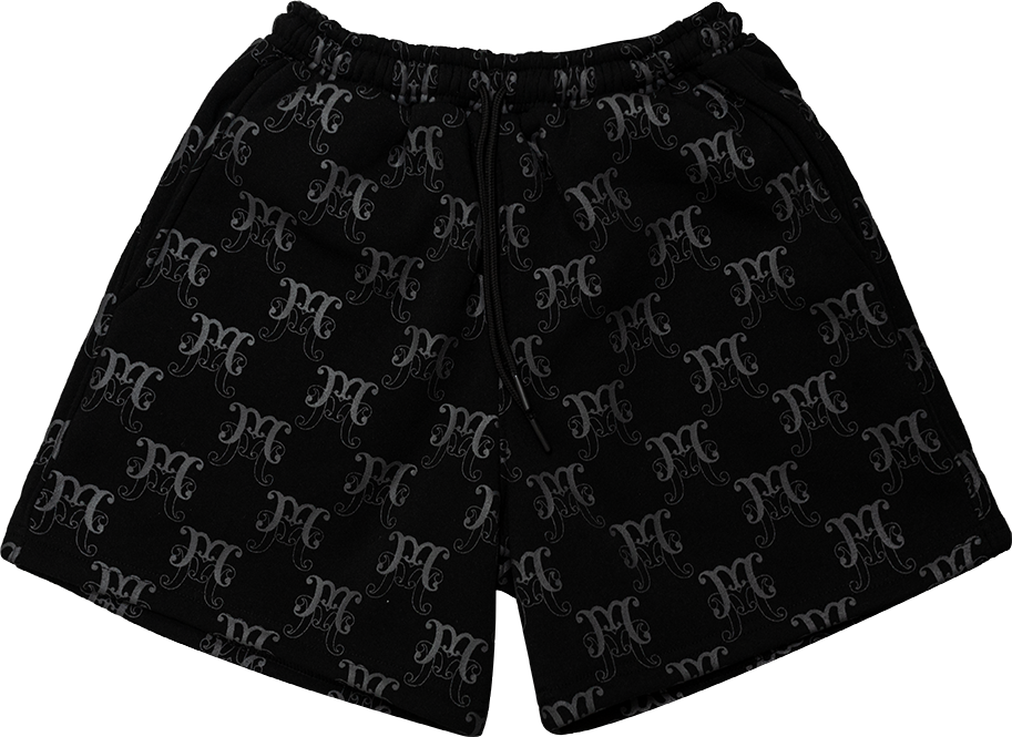  Quần Shorts Nỉ Bông Monogram - Màu Đen 