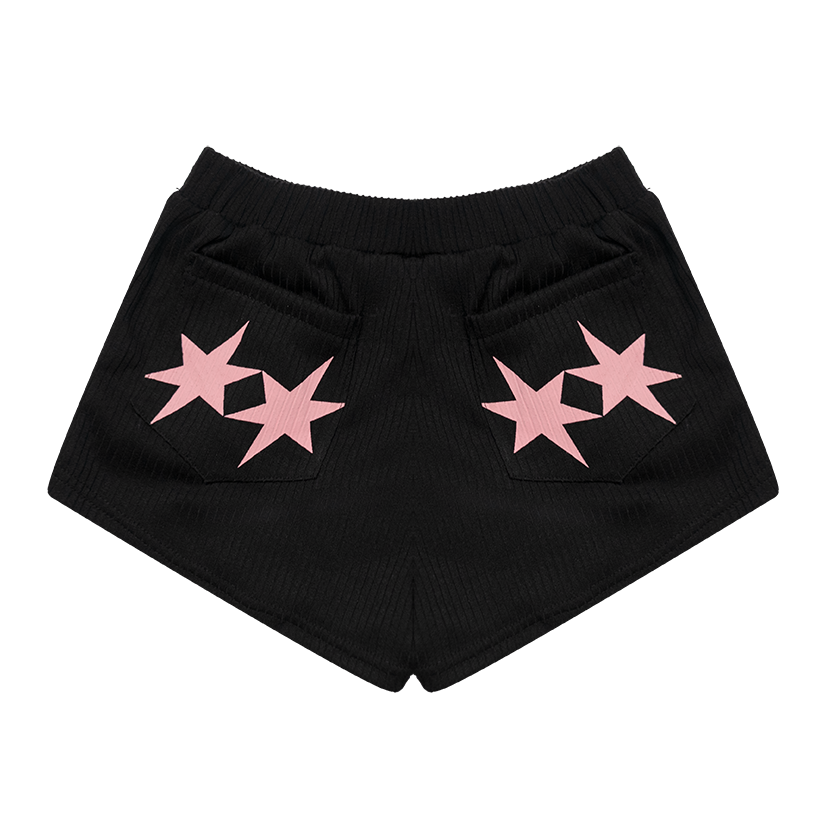  Quần Ngắn Ôm Body Ren Hồng Lace Shorts Madmind - Màu Đen 