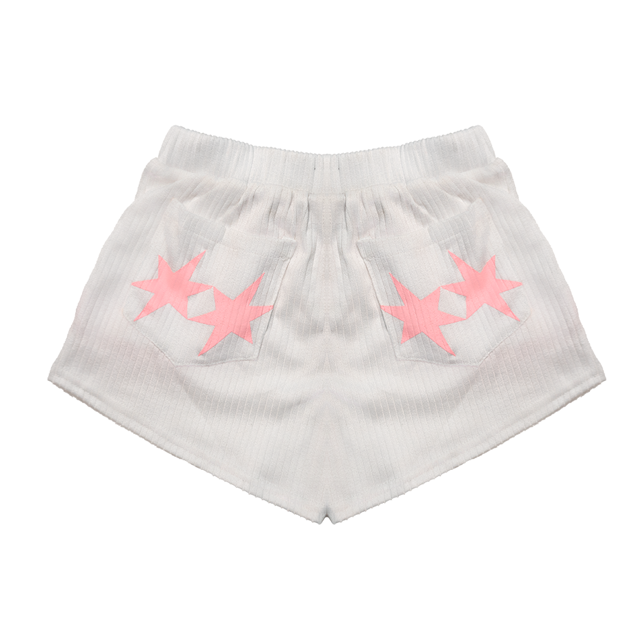  Quần Ngắn Ôm Body Ren Hồng Lace Shorts Madmind - Màu Trắng 