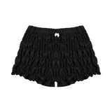  Quần Ngắn Nhún Thun Phối Nơ Hearty Short MADMIND - Màu Đen 