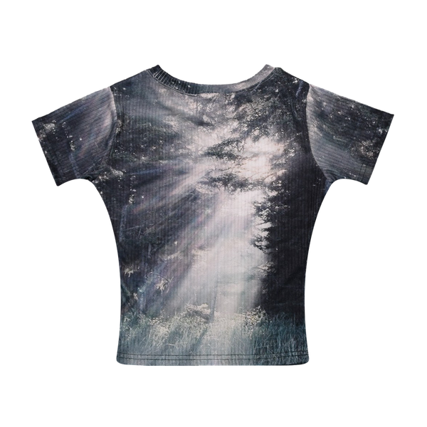  Áo Thun Nữ Form Ôm Body Họa Tiết In Nơ Bunny Top MADMIND - Màu Fullprint 