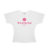  Áo Thun Ôm Body In Nổi Hoa Rosé Madmind - Màu Trắng 