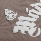  Áo Thun In Nổi Butterfly Croptop Madmind - Màu Cacao 