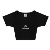  Áo Thun Croptop Cổ Chữ U - MM Era Croptop With U-Neck - Màu Đen 