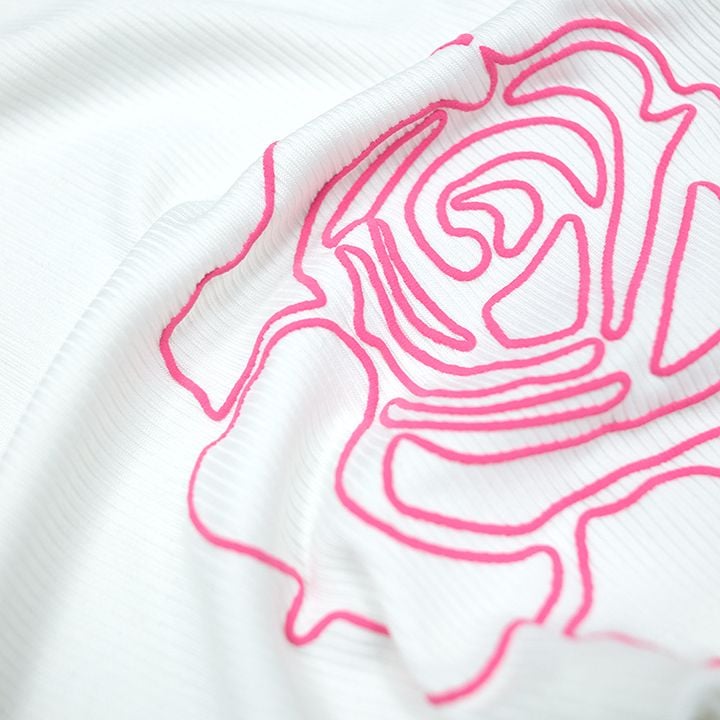  Áo Thun In Nổi Bloom Croptop Madmind - Màu Trắng 