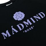  Áo Thun Ôm Body In Nổi Hoa Rosé Madmind - Màu Đen 