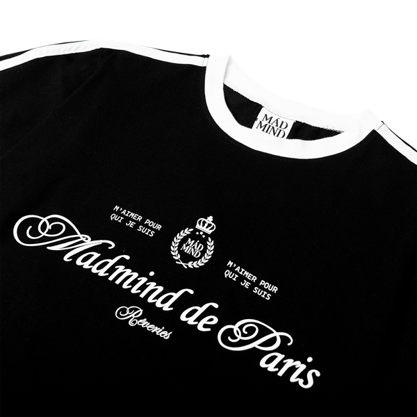  Áo Thun Form Baby Paris De Madmind - Tay Ngắn Premium Cotton Màu Đen 