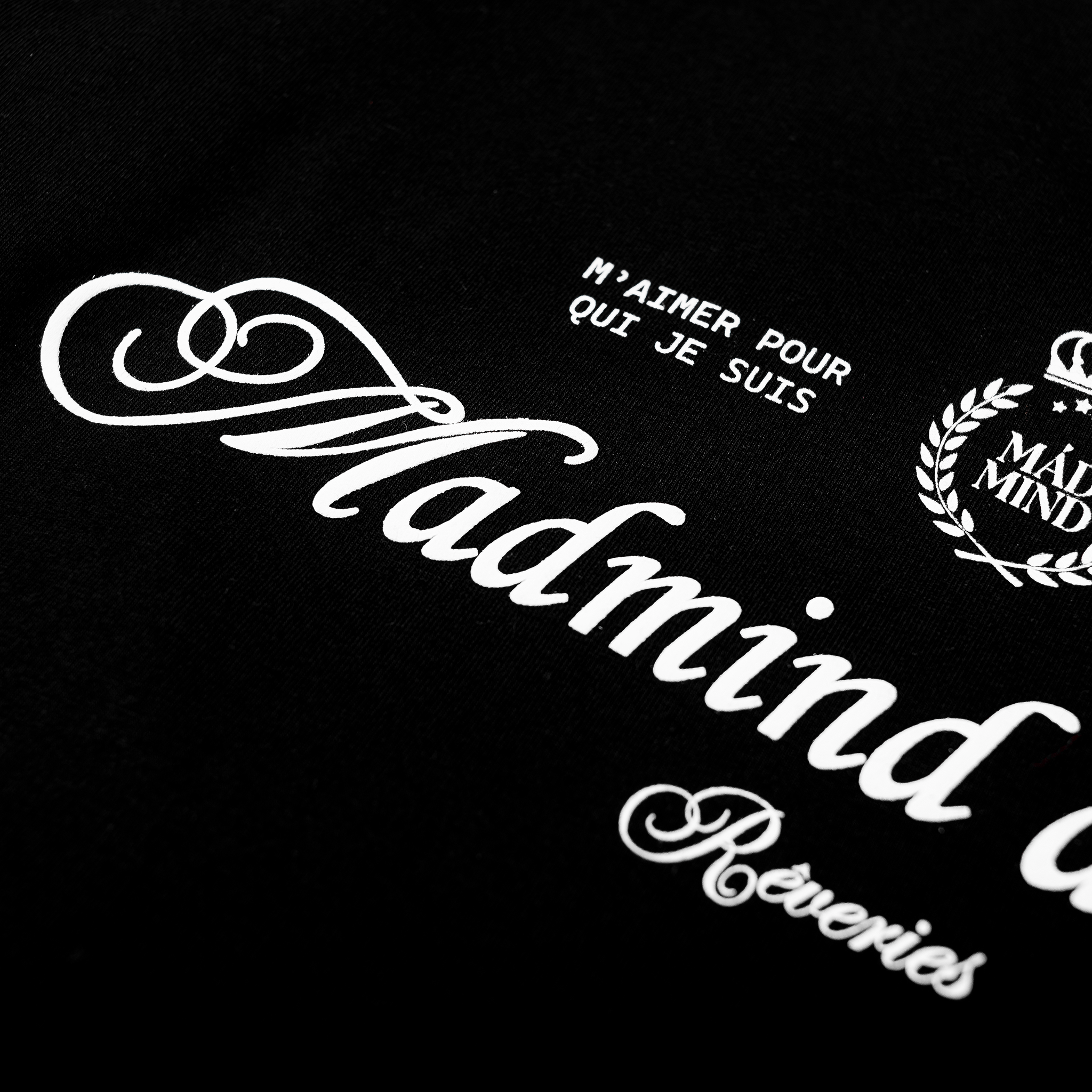  Áo Thun Form BOXY Paris De Madmind - Tay Ngắn Premium Cotton Màu Đen 