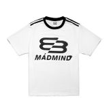  Áo Thun Form Boxy MM Motion Madmind - Phối 2 Sọc Tay Ngắn, Premium Cotton Màu Trắng 