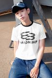  Áo Thun Form Boxy MM Motion Madmind - Phối 2 Sọc Tay Ngắn, Premium Cotton Màu Trắng 