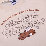  Áo Thun Form Baby Free Brownii Madmind - Premium 100% Cotton 2 Chiều Màu Cream 