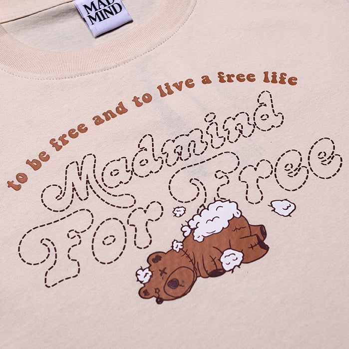  Áo Thun Form Baby Free Brownii Madmind - Premium 100% Cotton 2 Chiều Màu Cream 