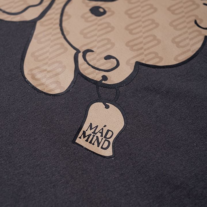  Áo Thun Form Baby Fallen Brownii Madmind - Premium 100% Cotton 2 Chiều Màu Xám 