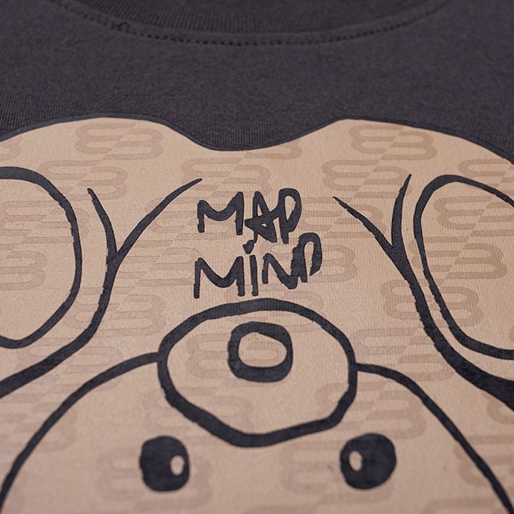  Áo Thun Form Baby Fallen Brownii Madmind - Premium 100% Cotton 2 Chiều Màu Xám 