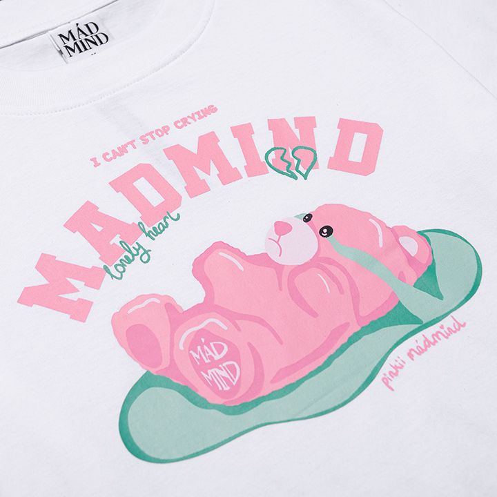  Áo Thun Form Baby Cry Pinkii Madmind - Premium 100% Cotton 2 Chiều Màu Trắng 