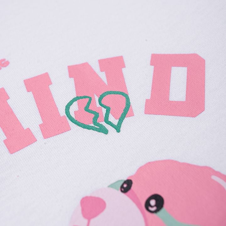  Áo Thun Form Baby Cry Pinkii Madmind - Premium 100% Cotton 2 Chiều Màu Trắng 