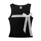  Áo Ba Lỗ Phối Nơ Ren Baby Tanktop Madmind - Màu Đen 