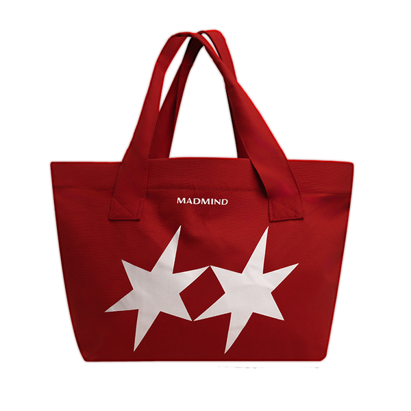  Túi Tote Có Dây Kéo Vải Bố Madmind Tote Bag Canvas - Màu Đỏ 