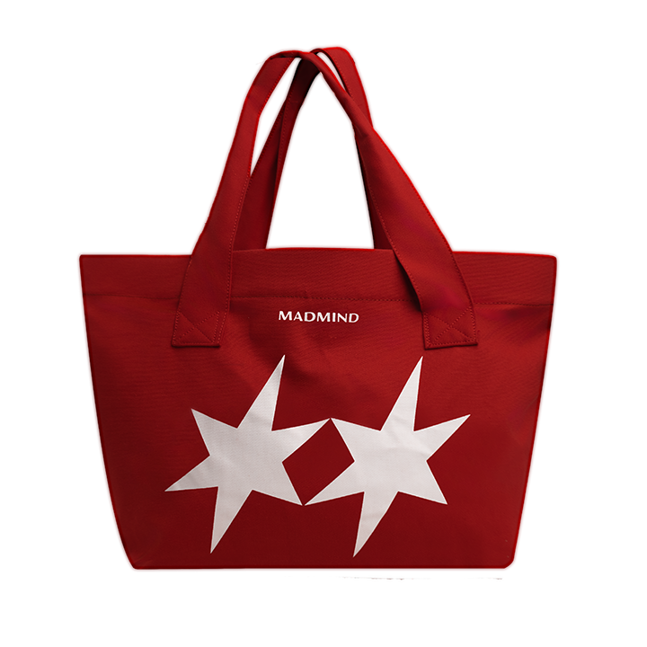  Túi Tote Có Dây Kéo Vải Bố Madmind Tote Bag Canvas - Màu Đỏ 