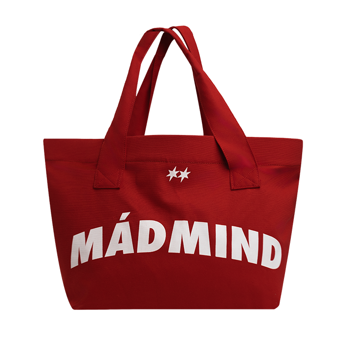  Túi Tote Có Dây Kéo Vải Bố Madmind Tote Bag Canvas - Màu Đỏ 