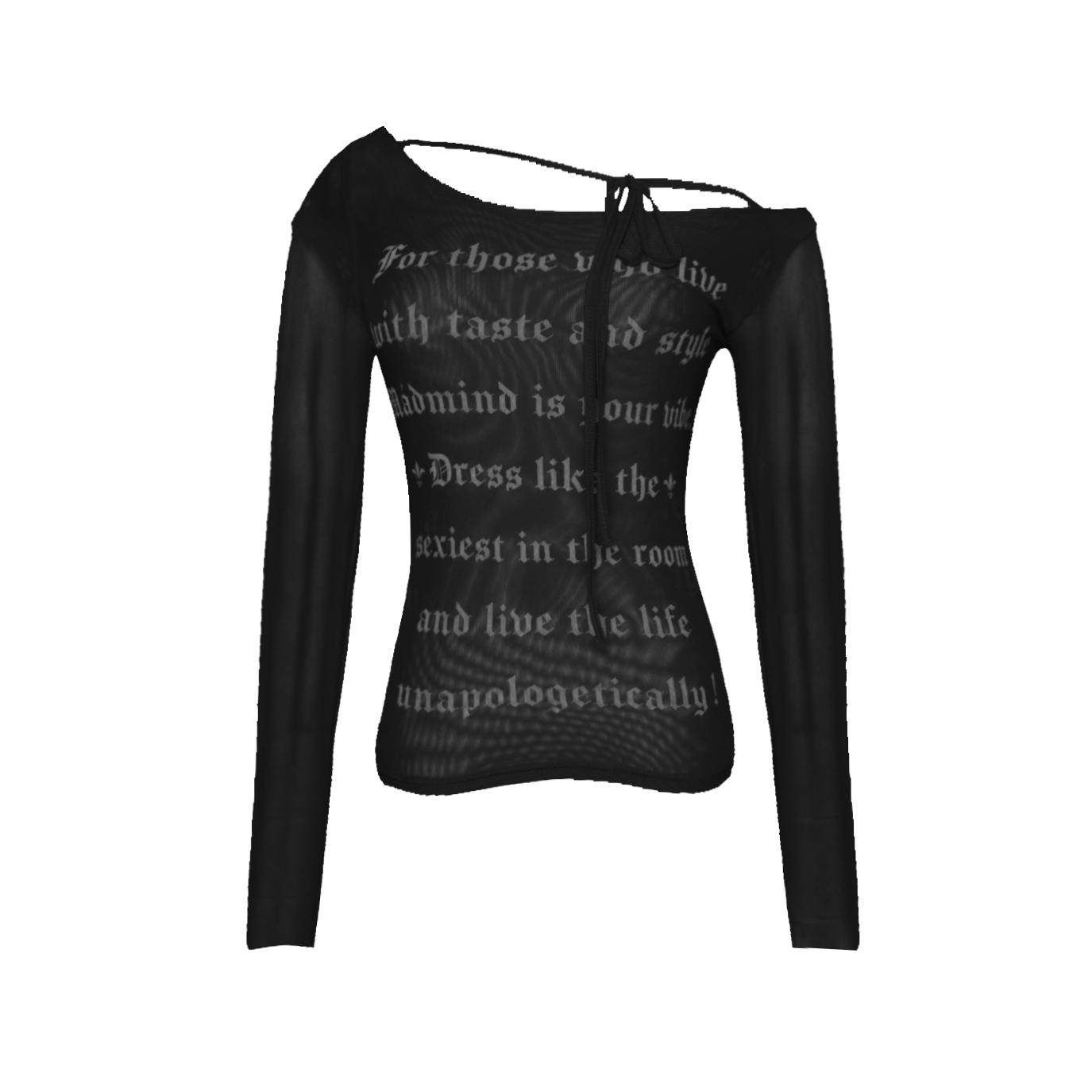  Áo Nữ Trễ Vai TASTY MADMIND - Màu Đen 