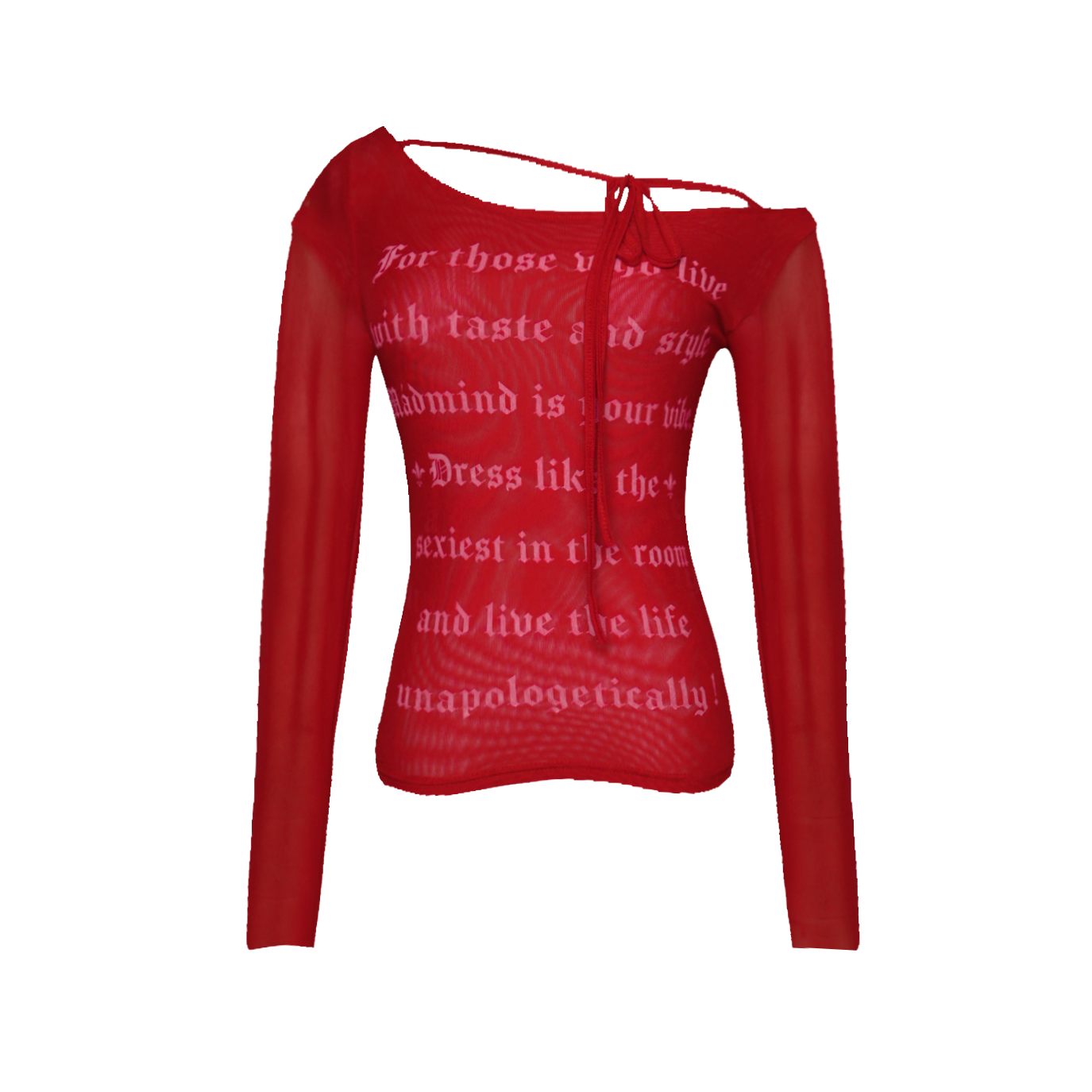  Áo Nữ Trễ Vai TASTY MADMIND - Màu Đỏ 