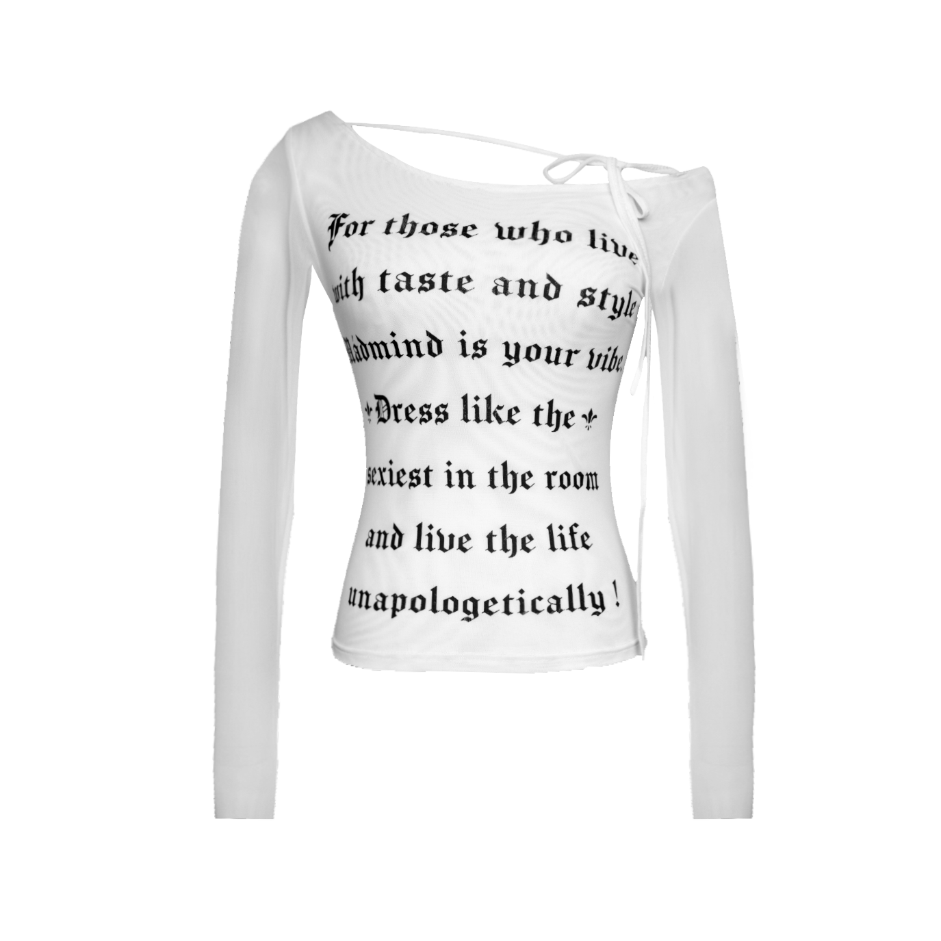  Áo Nữ Trễ Vai TASTY MADMIND - Màu Trắng 