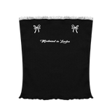  Áo Quây Nơ, Phối Ren, Thun Gân Cao Cấp Pure Tube Madmind - Màu Đen 