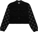  Áo Khoác Bomber Cozy Monogram Tay Dài Madmind - Đen 