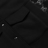  Áo Khoác Bomber Cozy Monogram Tay Dài Madmind - Đen 