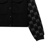  Áo Khoác Bomber Cozy Monogram Tay Dài Madmind - Đen 