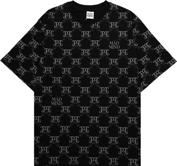 Áo Thun Cotton Premium Monogram Madmind - Đen 