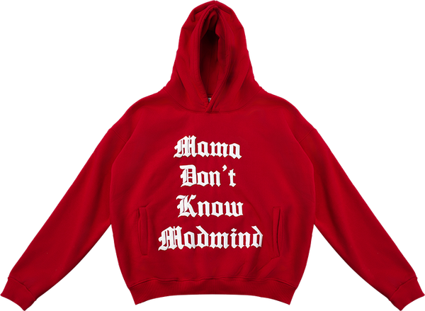  Áo Hoodie Tay Dài In Nổi, Nỉ Bông Mama Hoodie - Màu Đỏ 