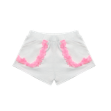  Quần Ngắn Ôm Body Ren Hồng Lace Shorts Madmind - Màu Trắng 