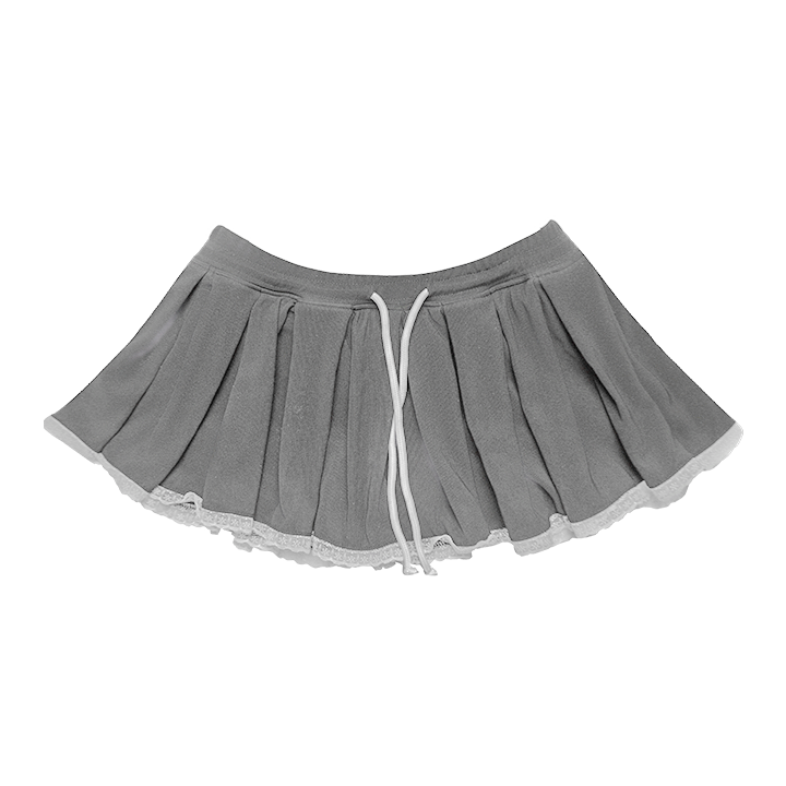  Chân Váy Ngắn Phối Ren (Có Quần Bảo Hộ) Baby Skirt Madmind - Màu Xám 
