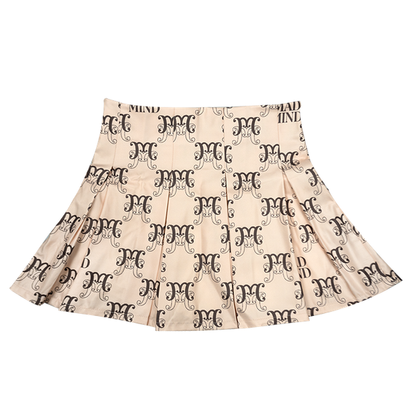  Chân Váy Xếp Ly Monogram Madmind - Màu Be 