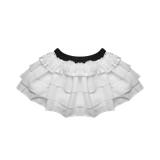  Chân Váy Ngắn Nhún 4 Tầng Phối Ren (Có Quần Bảo Hộ) Rora Skirt MADMIND - Màu Trắng 