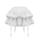  [ MẶC 8 KIỂU ] MADMIND - Áo / Chân Váy Ngắn Dáng Bí 2 Tầng May 2 Lớp Grinde Skirt MADMIND - Màu Trắng 