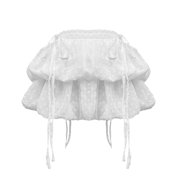  [ MẶC 8 KIỂU ] MADMIND - Áo / Chân Váy Ngắn Dáng Bí 2 Tầng May 2 Lớp Grinde Skirt MADMIND - Màu Trắng 