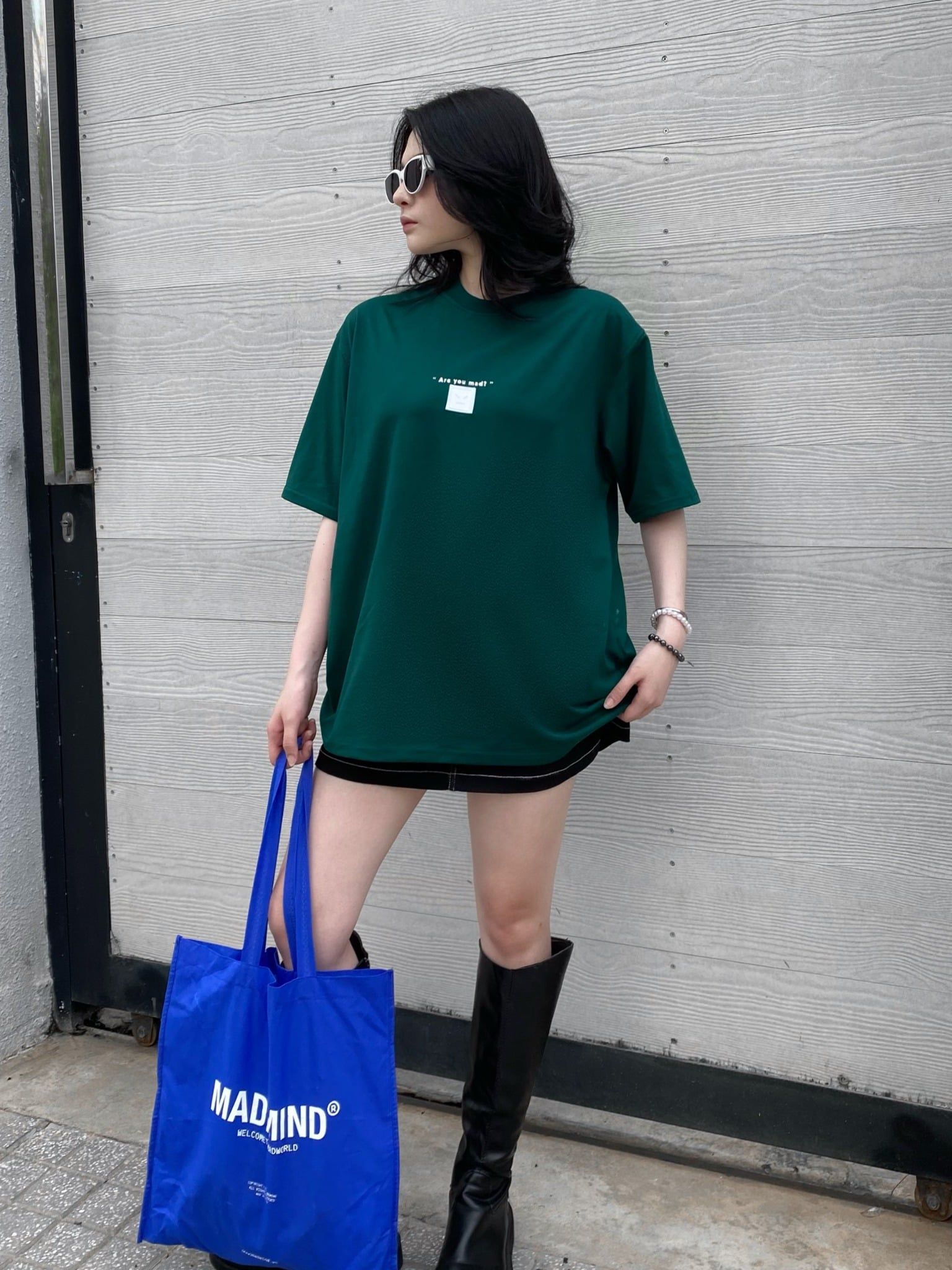  Áo Thun Are U Mad Madmind Màu Xanh lá 