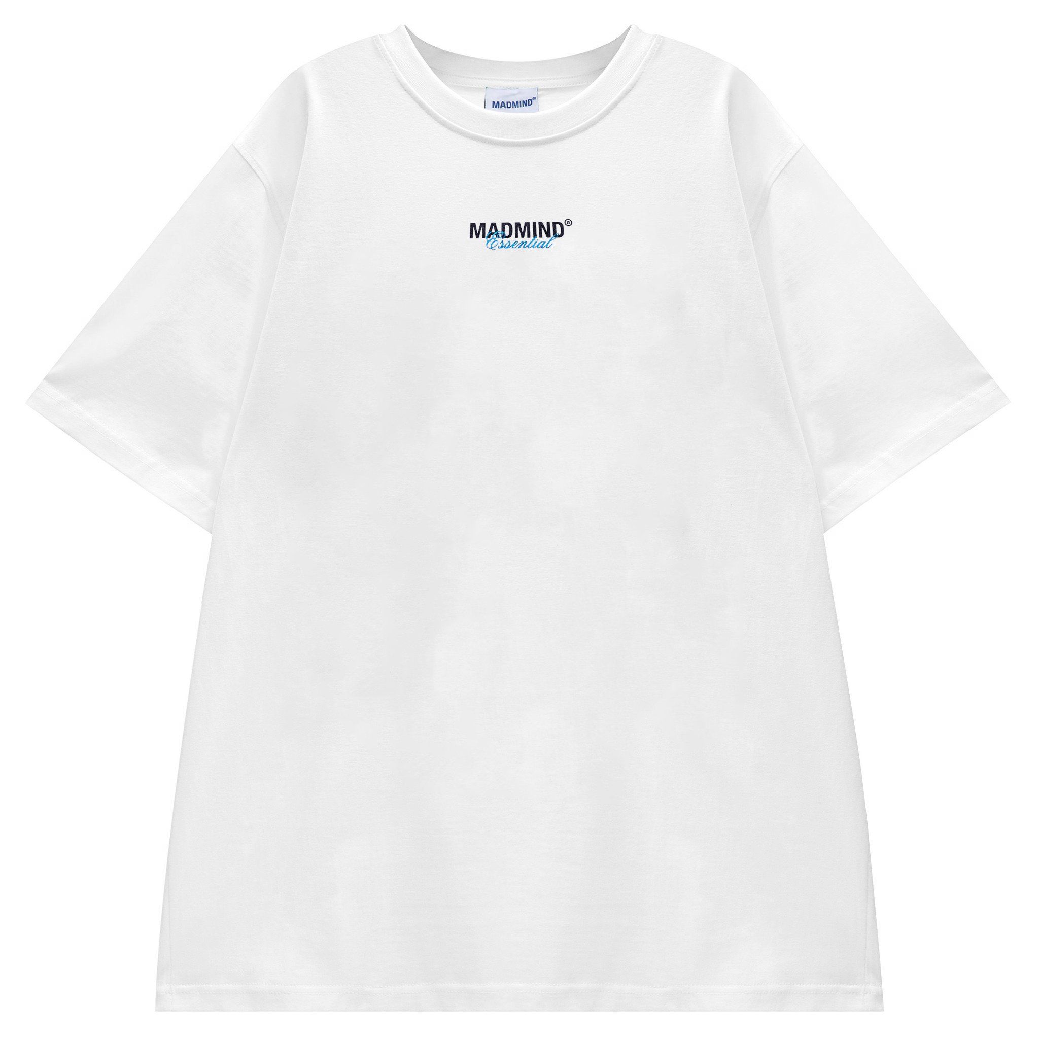  Áo Thun Essential Madmind Màu Trắng, In Cao, Logo Lấp Lánh 