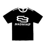  Áo Thun Form Boxy MM Motion Madmind - Phối 2 Sọc Tay Ngắn, Premium Cotton Màu Đen 