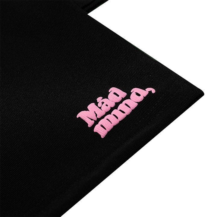  Áo Thun In Nổi Round Croptop Madmind - Màu Đen 