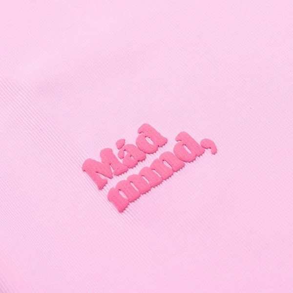  Áo Thun In Nổi Round Croptop Madmind - Màu Hồng 