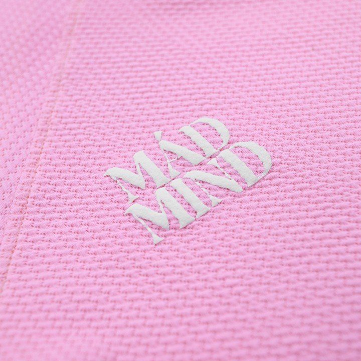  Áo Thun Cổ Tim Phối 2 Sọc Form Baby Centre Madmind With V-Neck - Vải Waffle Màu Hồng 