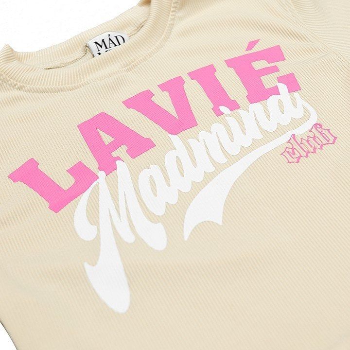  Áo Thun Lavie Croptop Madmind - Màu Be 