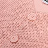  Áo Croptop Len Tay Dài Cropped Wool Jacket - Màu Hồng 