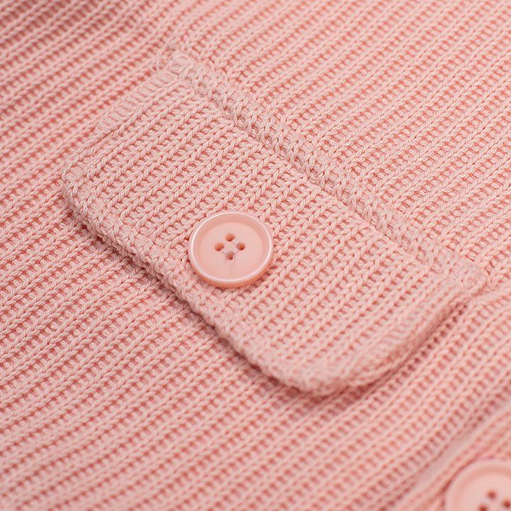  Áo Croptop Len Tay Dài Cropped Wool Jacket - Màu Hồng 