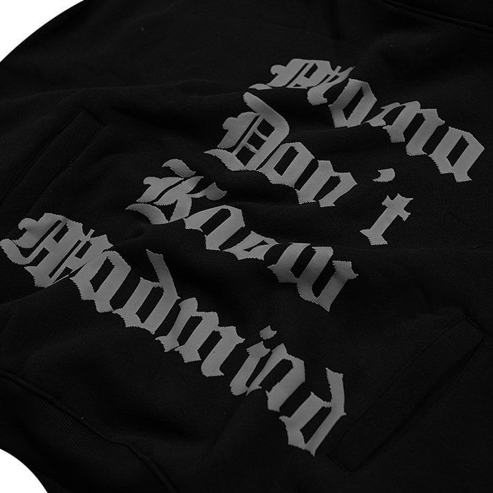  Áo Hoodie Tay Dài In Nổi, Nỉ Bông Mama Hoodie - Màu Đen 