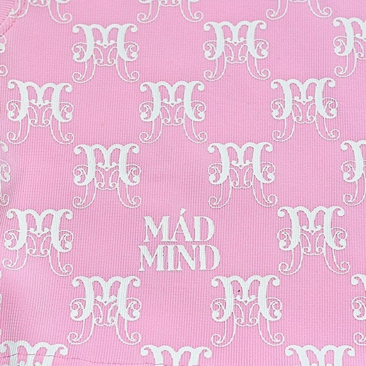  Áo Thun Croptop Monogram Madmind - Hồng 